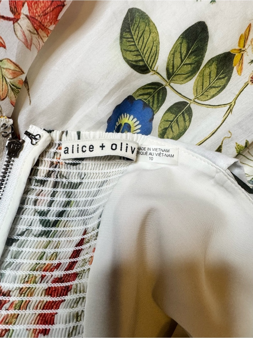 NWOT Alice + Olivia Haven Corset Flared Floral Print Midi Dress. Size 10/M - Picture 15 of 16
